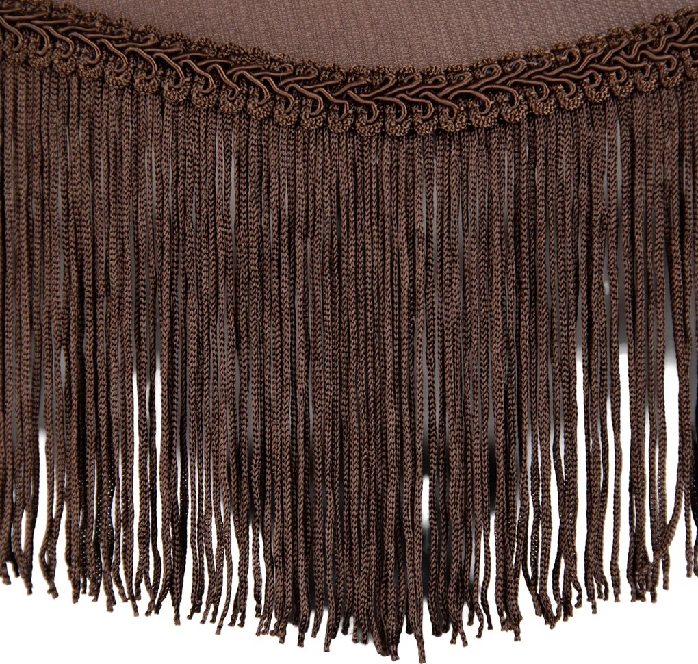 Candeeiro de pé preto com abajur castanho e interior branco 45cm - Classico