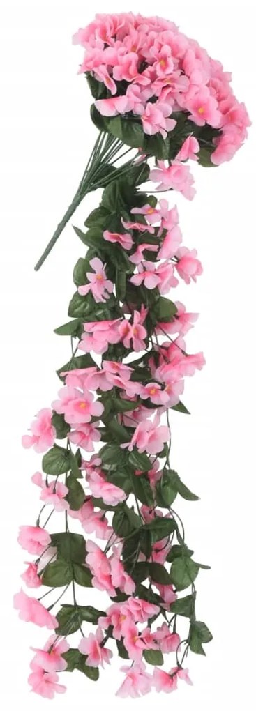 Grinaldas de flores artificiais 3 pcs 85 cm rosa