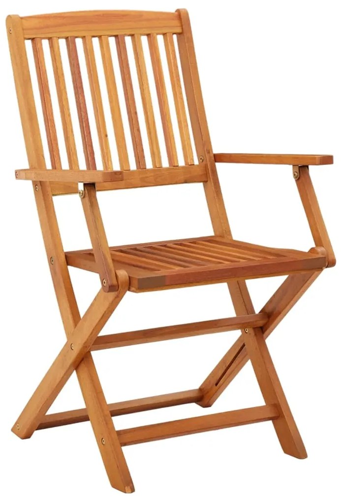 Cadeiras de jardim dobráveis 4 pcs eucalipto maciço