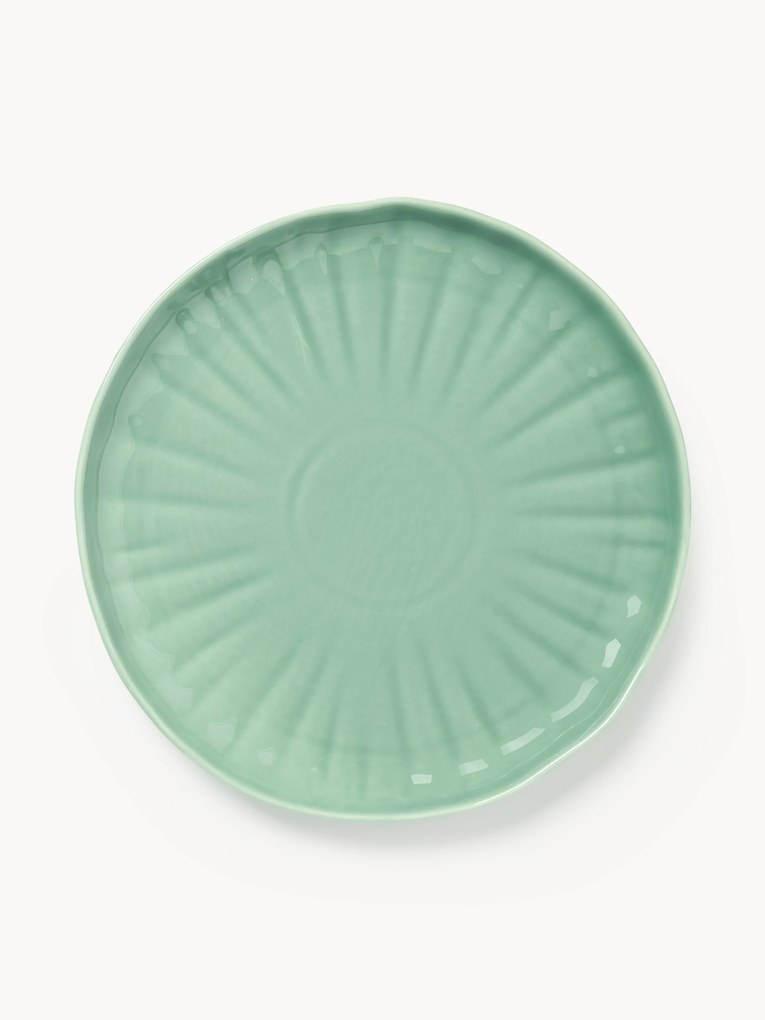 Pratos de jantar em porcelana com relevo Sali, 4 uni.