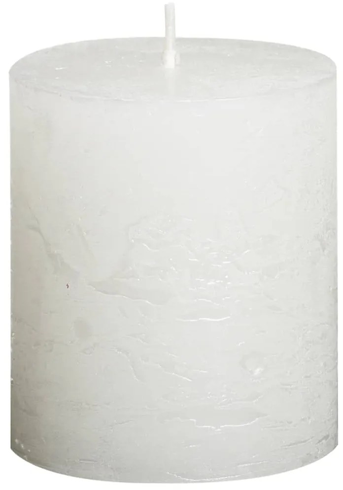 Velas rústicas cilíndricas 6 pcs 80x60 mm branco