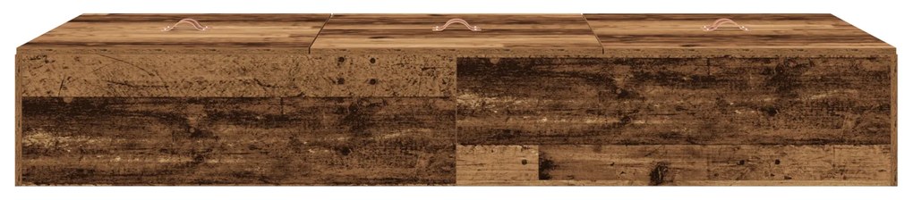 Cama com Estrado de Arrumação em Madeira Velha 90x200 cm