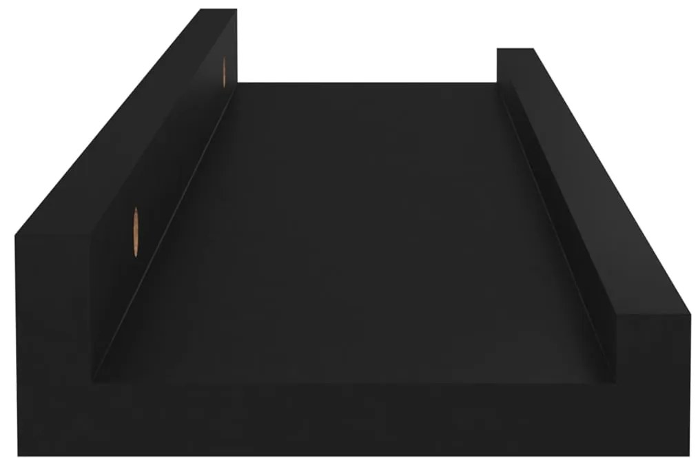 Prateleiras de parede 4 pcs 40x9x3 cm preto