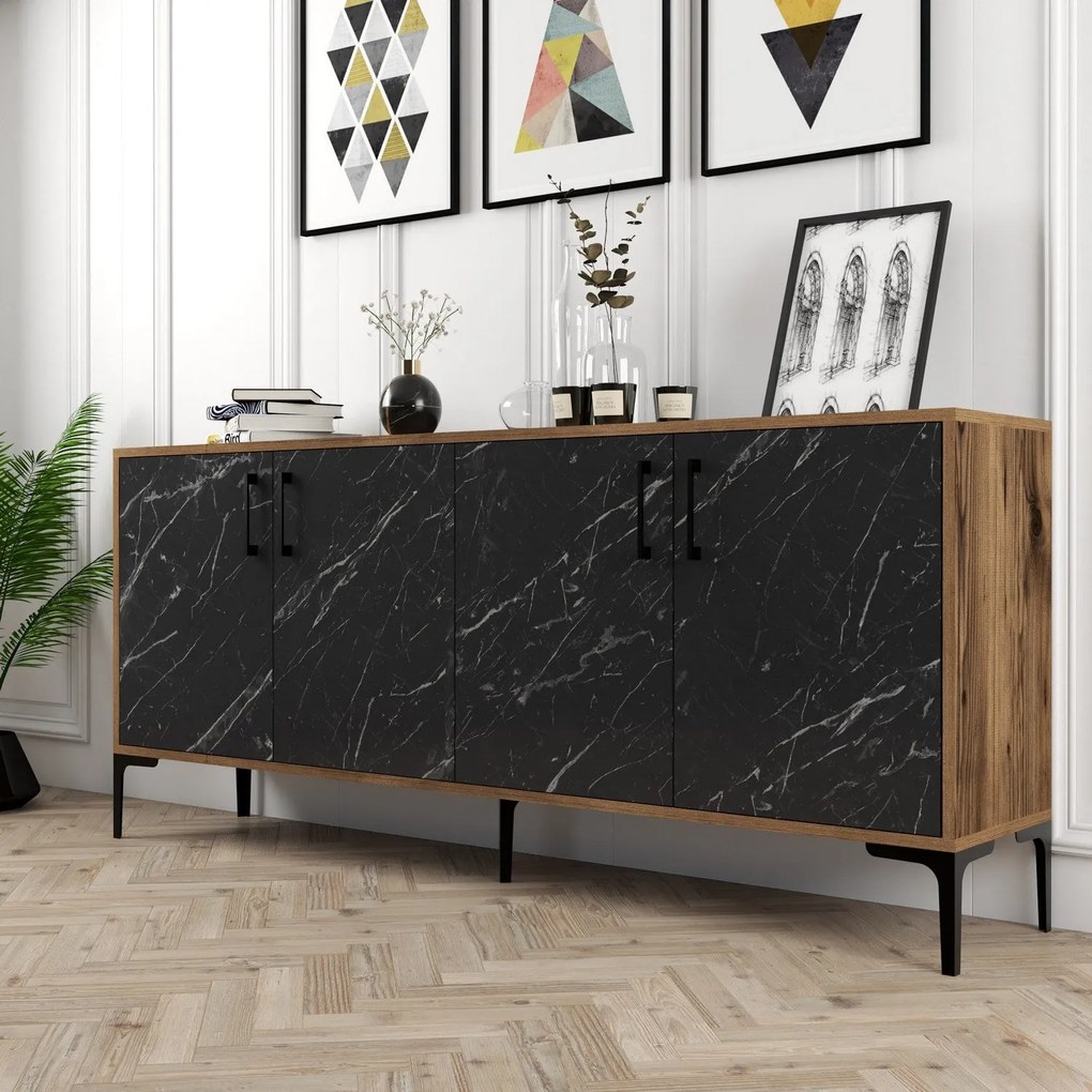 Console Kiev – Walnut Black – 180 cm x 78 cm x 35 cm
