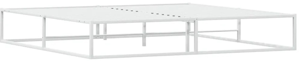 Estrutura de cama sem colchão branco 200x200 cm metal