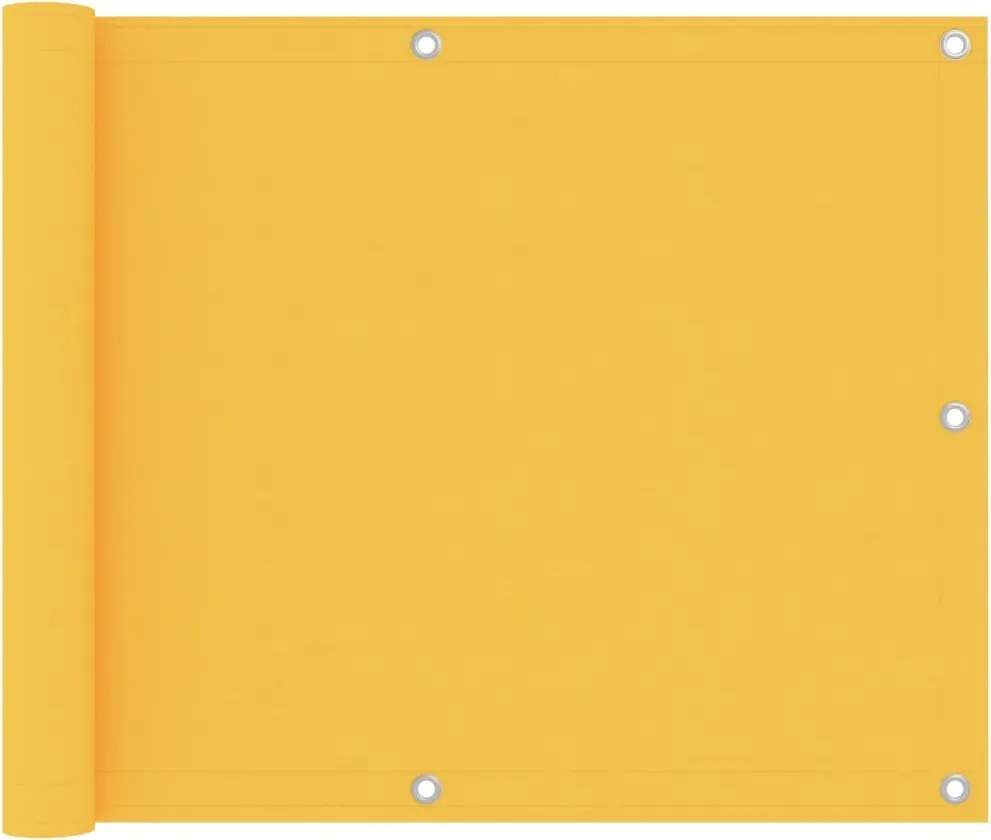 vidaXL Tela de varanda 75x300 cm tecido Oxford amarelo