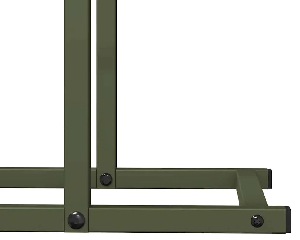 Suporte para lenha aço laminado a frio verde azeitona