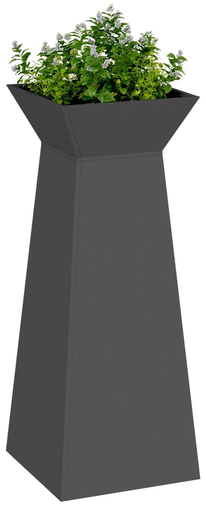 Suporte para Plantas Preto Metal 40 x 40 x 101 cm