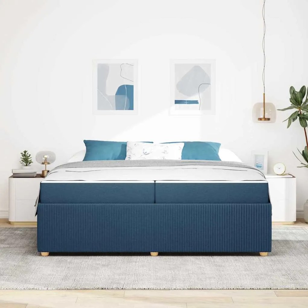 Estrutura da Cama Outros Azul 200 x 200 cm tecido