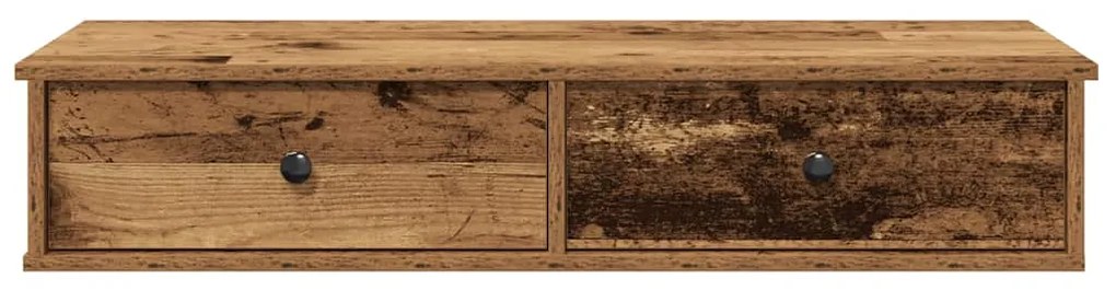 Prateleira parede c/ gavetas 100x37,5x19cm derivados de madeira