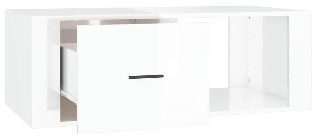 Mesa de centro 100x50,5x35cm derivados madeira branco brilhante