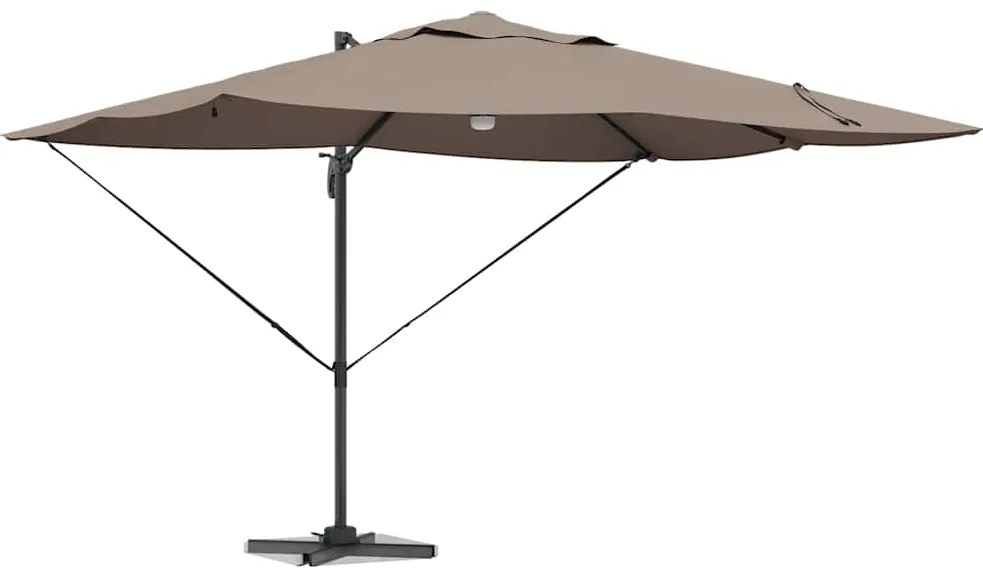Guarda-sol Cantilever Roma da com LEDs, Cor Taupe, Medidas 352x251x265