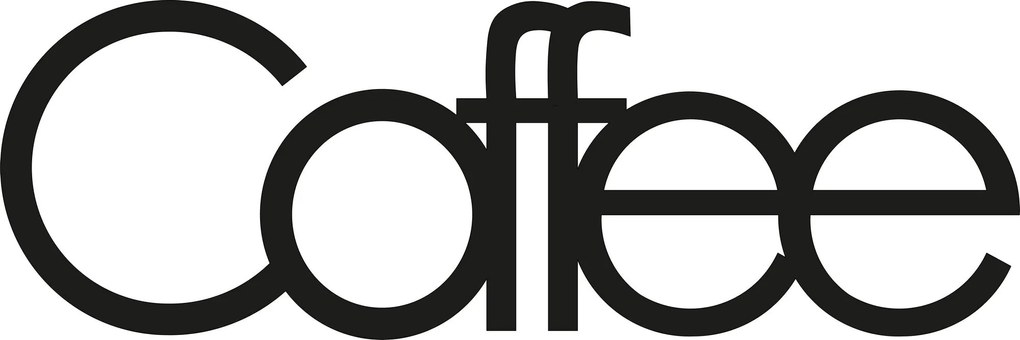 Acessório Decorativo de Parede Coffee – Preto – 50 x 17 cm