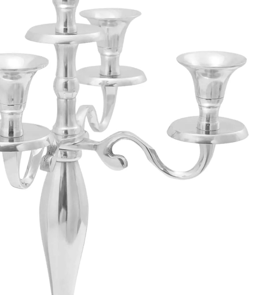 Suporte para velas vidaXL Prateado 29x29x40 cm Alumínio