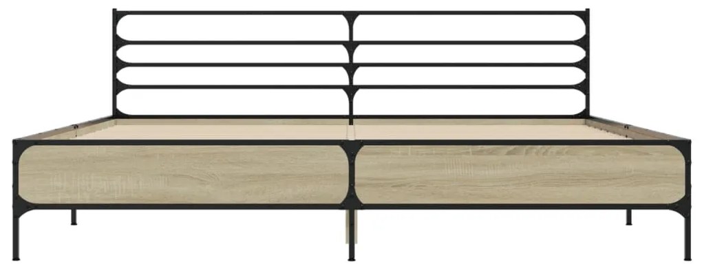 Estrutura de cama 180x200 cm derivados madeira/metal