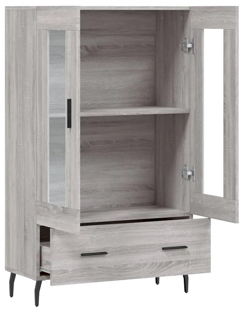 Armário alto derivados de madeira 69,5x31x115cm cinza sonoma