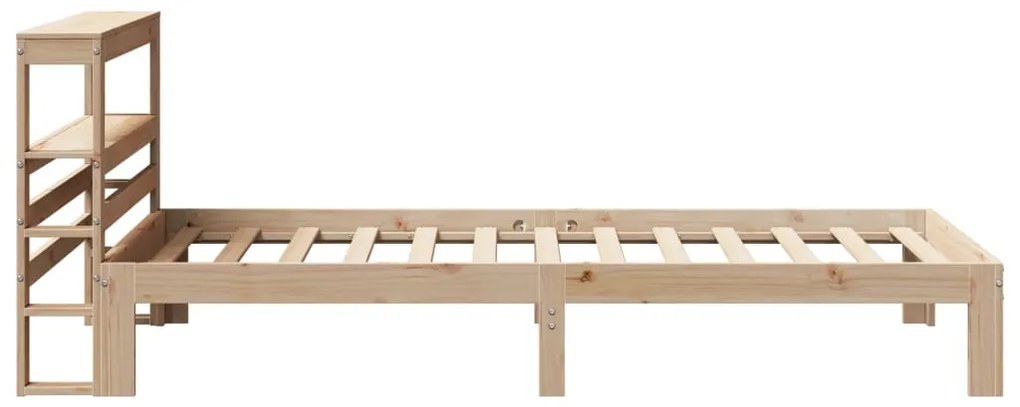Estrutura de cama com cabeceira 90x200 cm pinho maciço