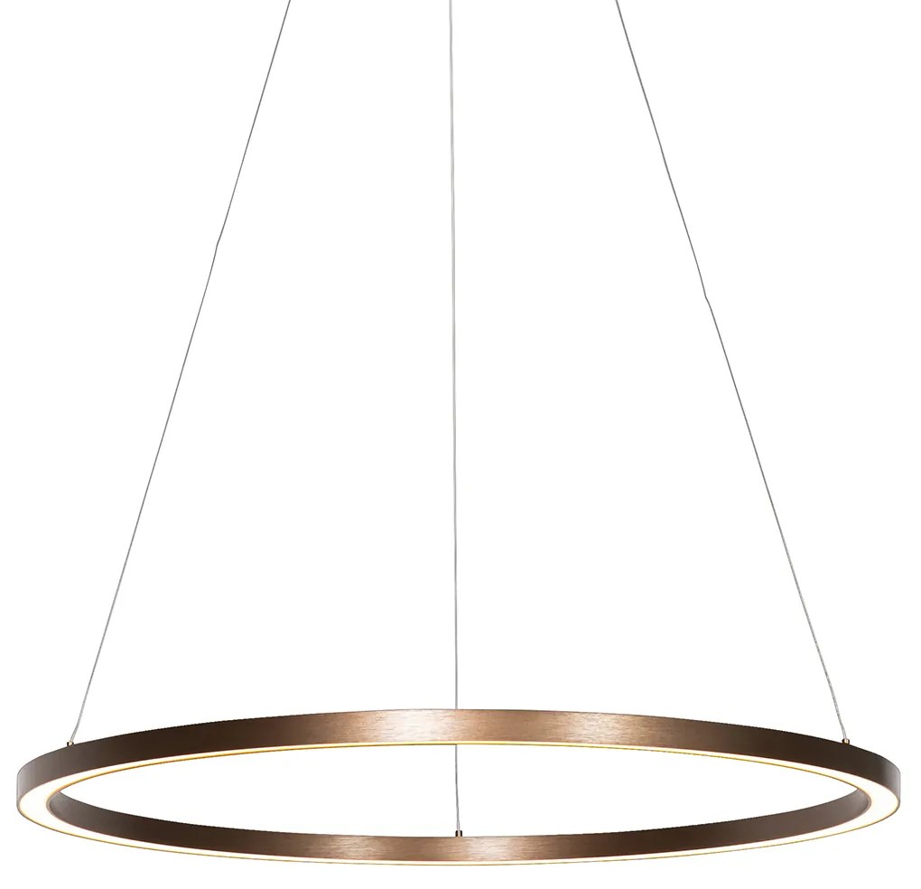 Candeeiro de suspensão em bronze 80 cm com LED regulável em 3 níveis - Girello Design
