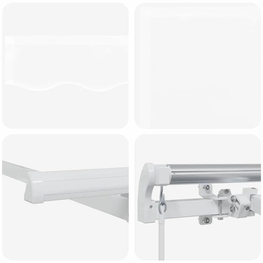 Toldo Retrátil Manual Branco 350x200 cm 350 x 200 cm 3.5 x 2 m