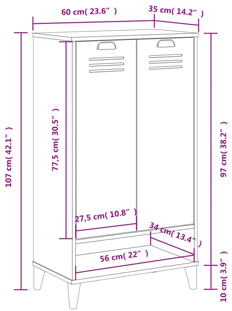 Sapateira VIKEN derivados de madeira cinzento antracite