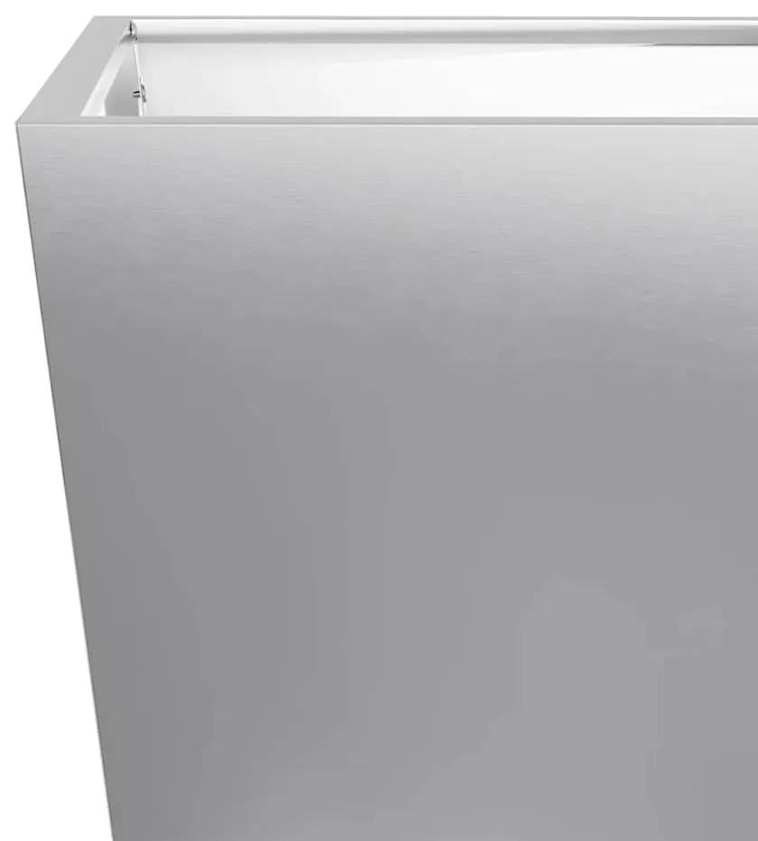 Vaso/floreira de jardim 2 pcs 50x50x50 cm aço galvanizado