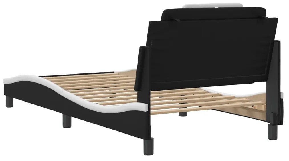 Estrutura cama c/ cabeceira 100x200 cm couro artificial