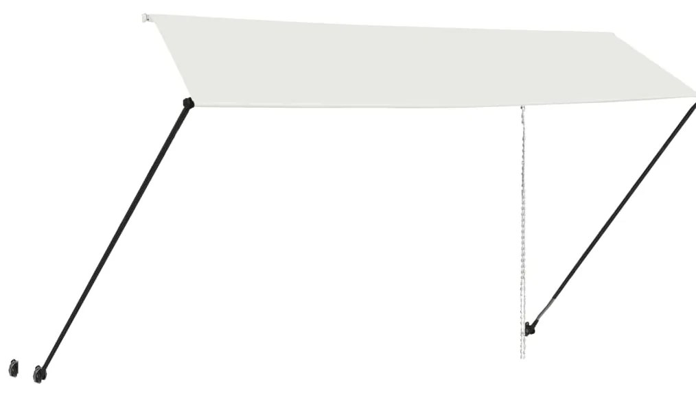 Toldo retrátil com LED 350x150 cm creme