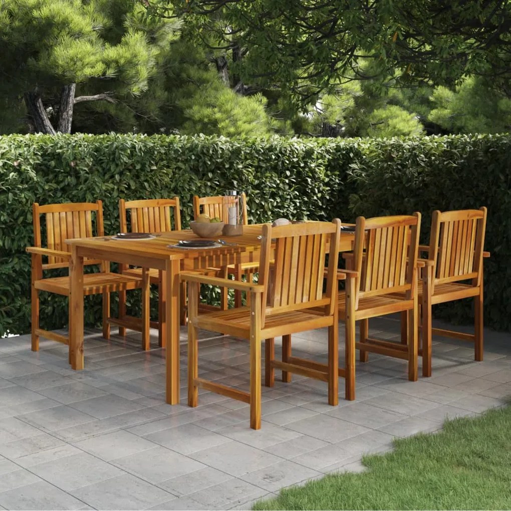 318744 vidaXL Mesa de jardim 200x100x74 cm madeira de acácia maciça