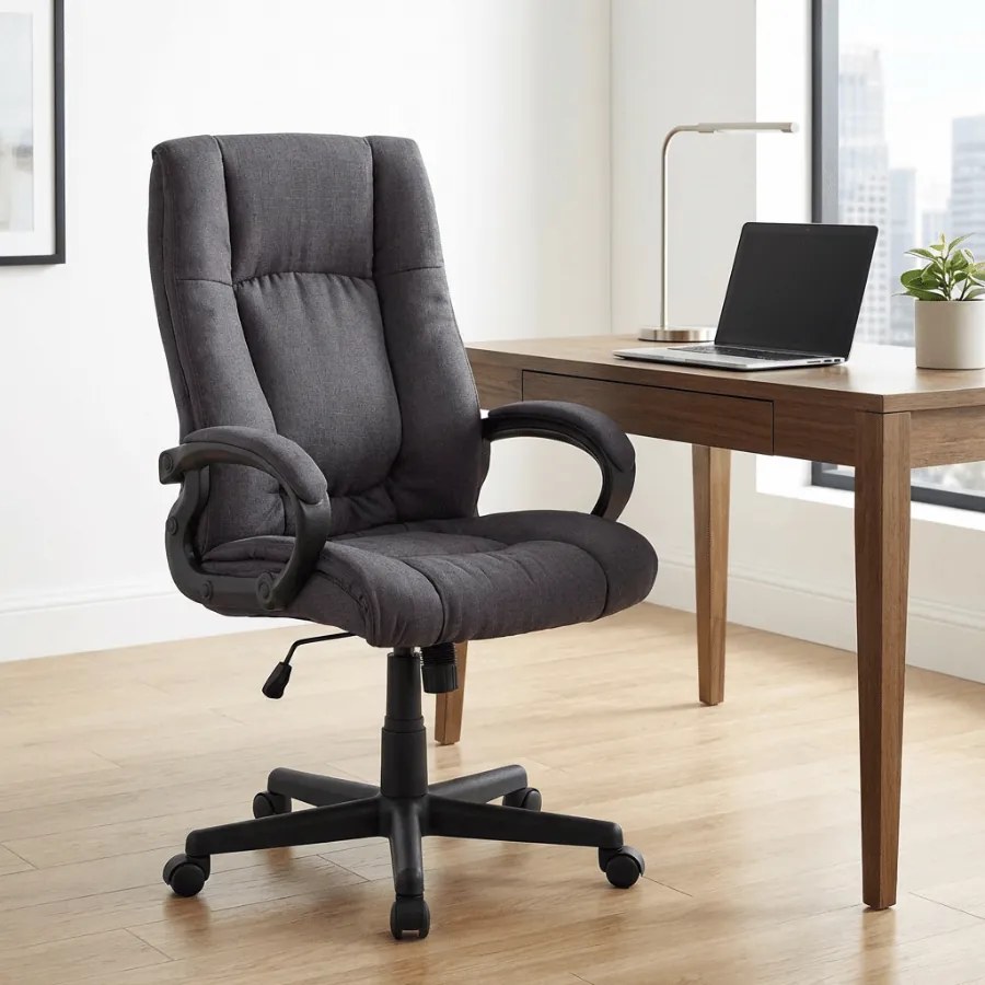 Cadeira de Escritório XL Sparta Tecido Preto