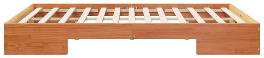 Estrutura de cama de chão Castanho 140 x 200 cm