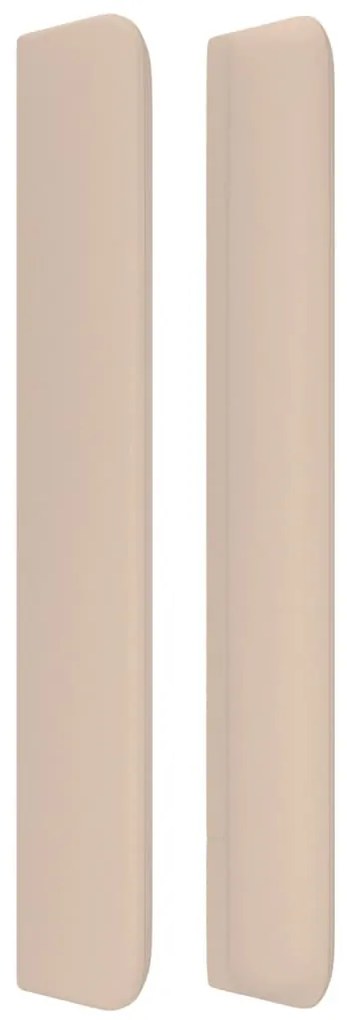 Cabeceira cama c/ abas couro artif. 93x16x118/128 cm cappuccino