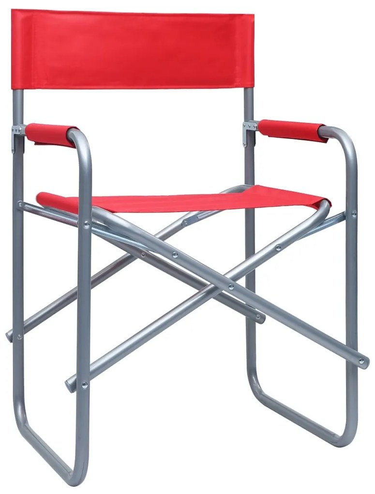 Cadeiras de realizador 2 pcs aço vermelho