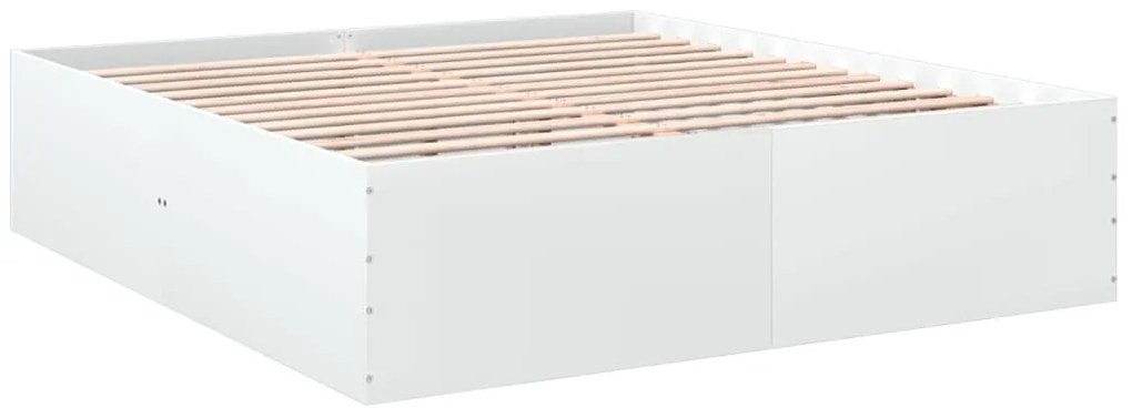 Estrutura de cama 180x200 cm derivados de madeira branco