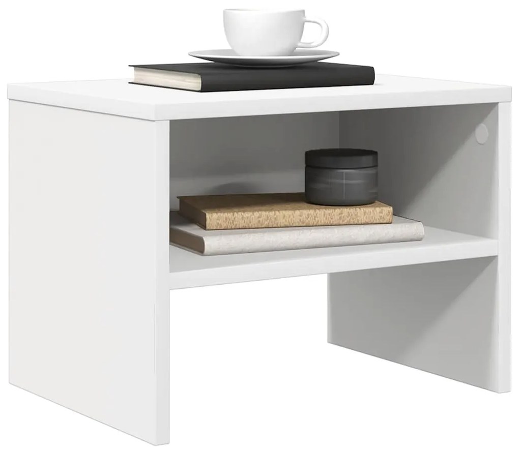 Mesa-de-cabeceira 40x30x30 cm aglomerado branco