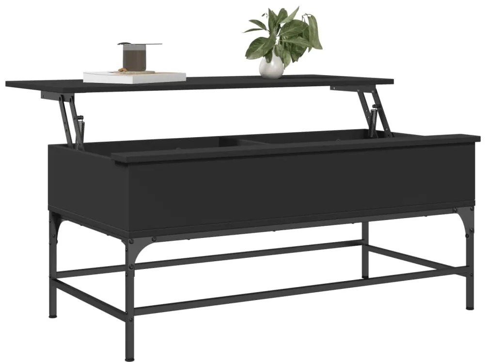 Mesa de centro 100x50x45 cm derivados de madeira/metal preto