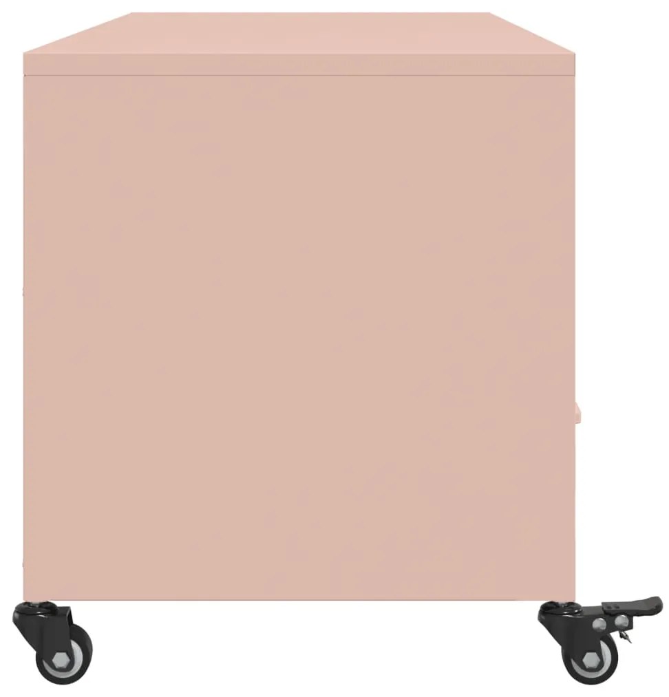 Móvel de TV 100,5x39x43,5 cm aço rosa