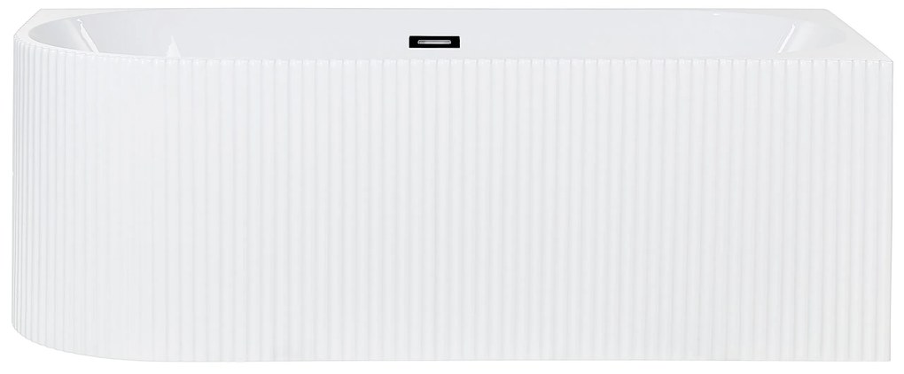 Banheira de canto à esquerda em acrílico branco 169 x 80 cm GOCTA Beliani