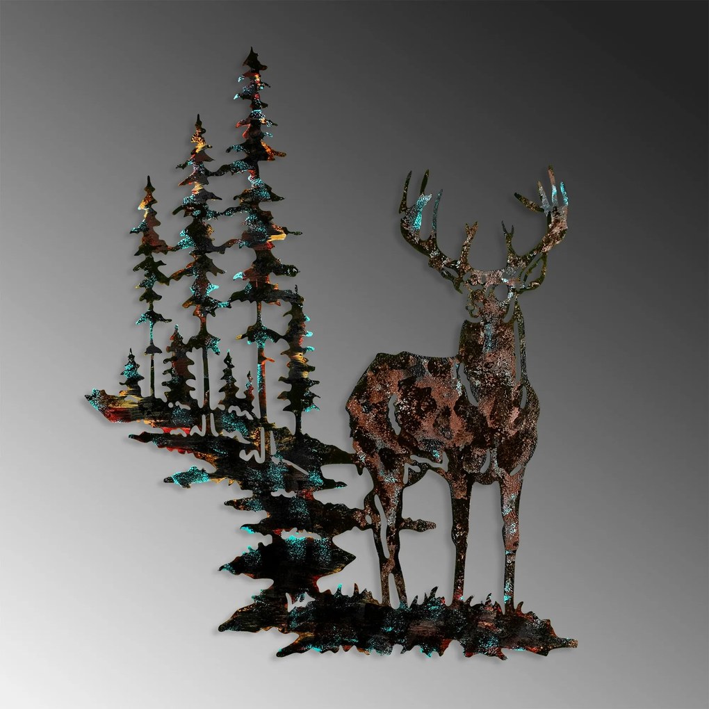 Acessório Decorativo de Parede Deer – Multicolor – 65 x 79 cm