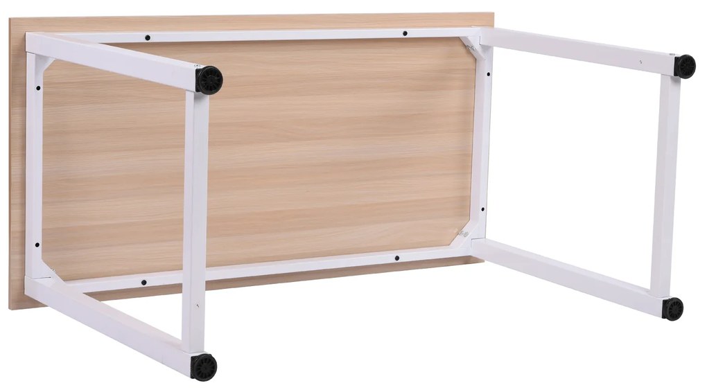 Mesa de computador para casa o oficina com os pés ajustáveis mobiliário de escritório simples 120x60x76cm carga 100 kg armação de metal