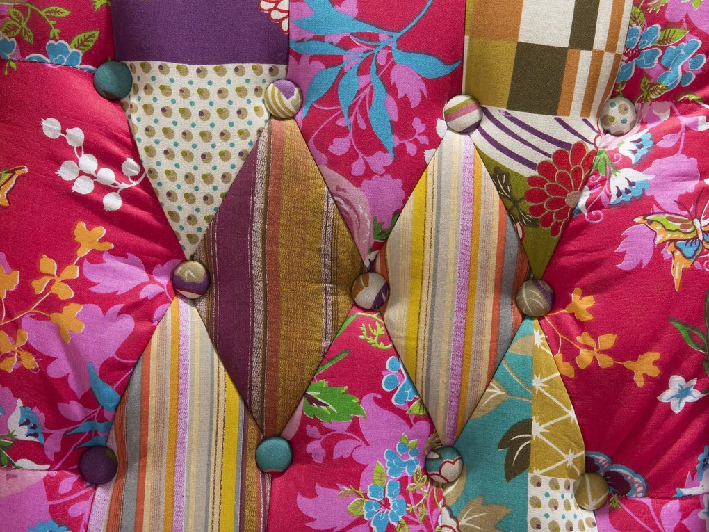 Poltrona em tecido patchwork multicolor MOLDE Beliani