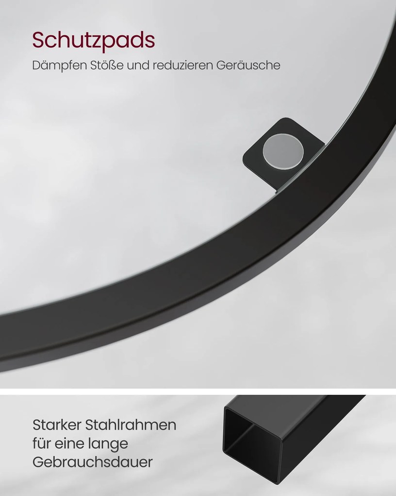 Estante de canto de 5 níveis com prateleiras de vidro temperado 28 x 28 x 158 cm Preta