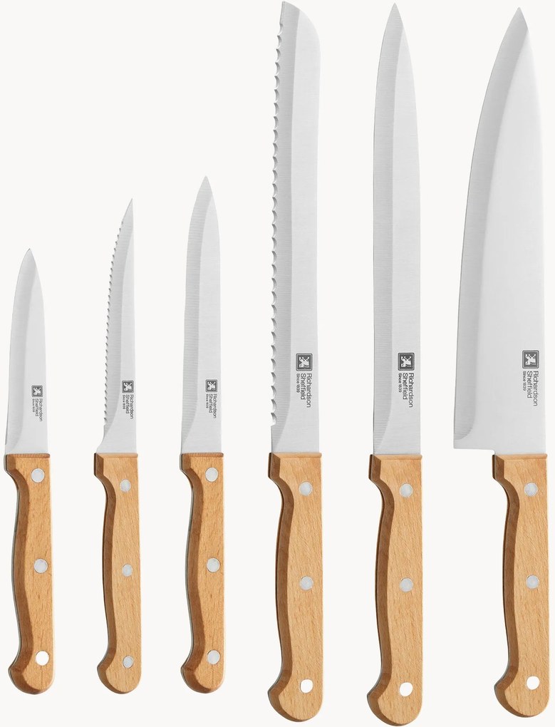 Conjunto de facas de cozinha Artisan Bois, conjunto de 6
