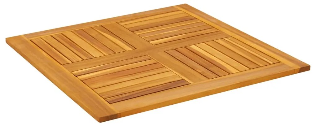 Tampo de mesa quadrado 80x80x2,2 cm madeira de acácia maciça
