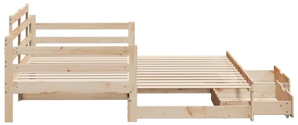 Sofá-cama com gavetão e gavetas sem colchão 90x190 cm