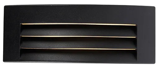 Candeeiro de parede exterior moderno preto IP44 - Hurricane 1 Moderno