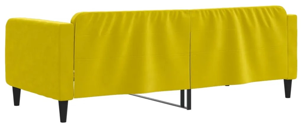 Sofá-cama 90x200 cm veludo amarelo