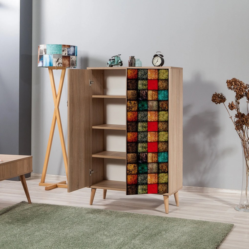 Móvel Multiuso Multibox – Carvalho Sonoma – 80x127x36 cm