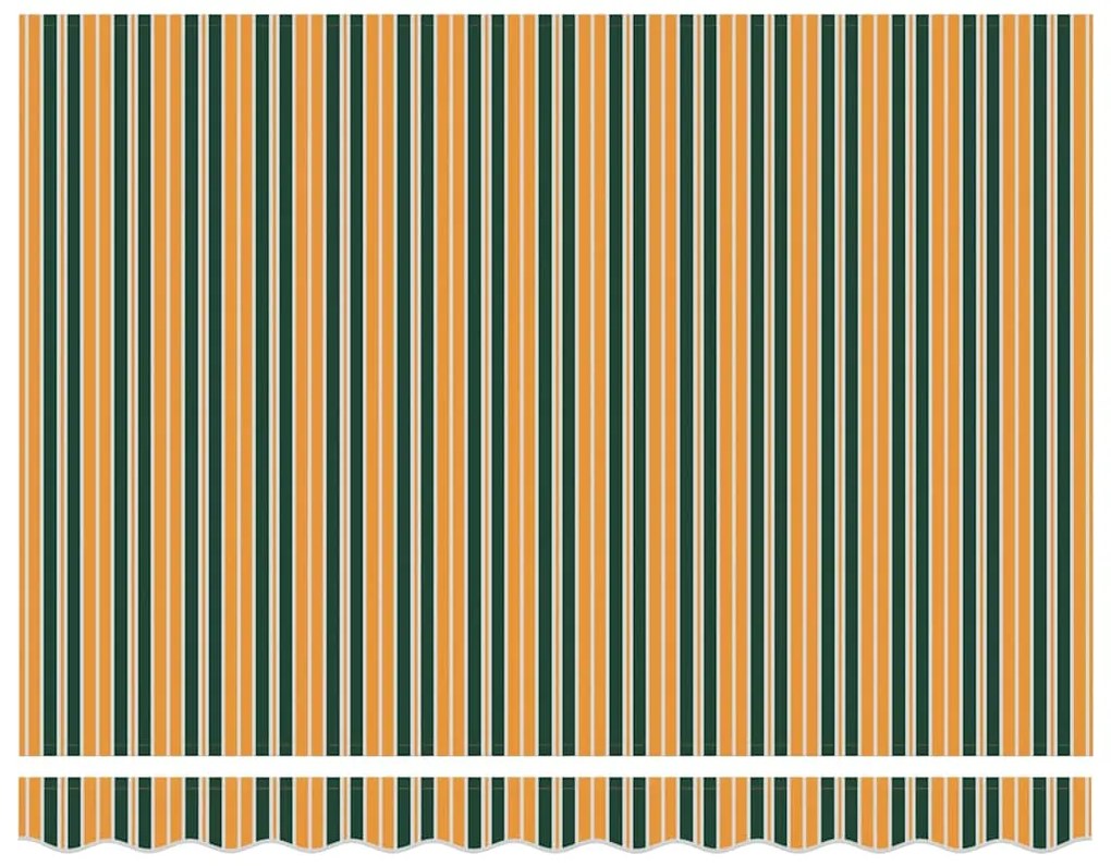 Toldo Retrátil Manual Verde e Amarelo 300x250 cm