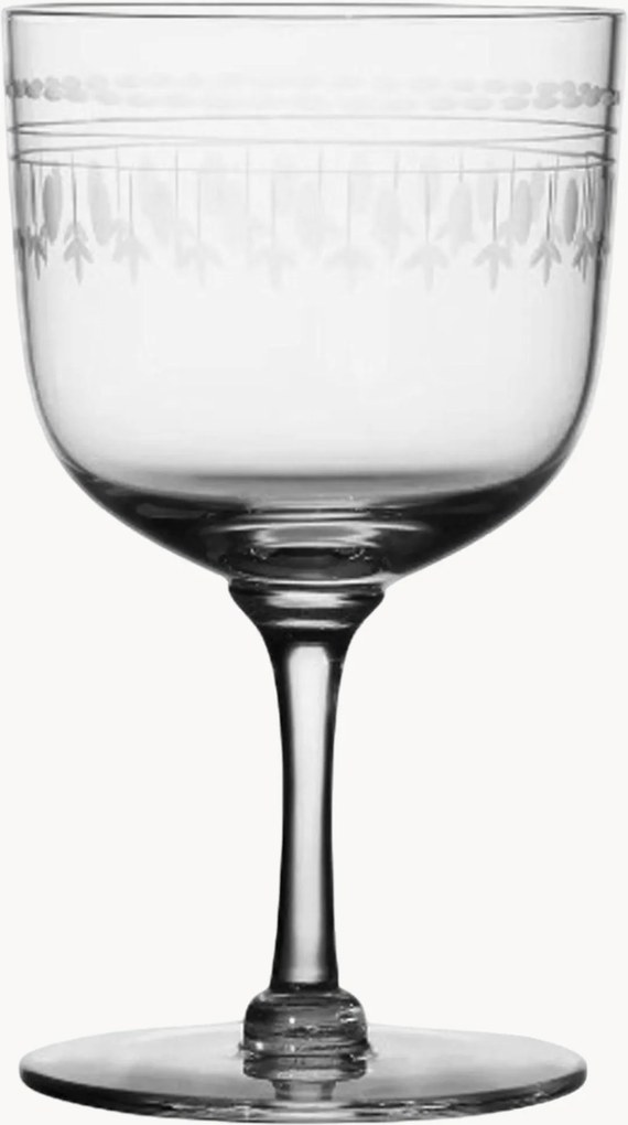 Copos de vinho em cristal artesanal Ovals, conjunto de 4