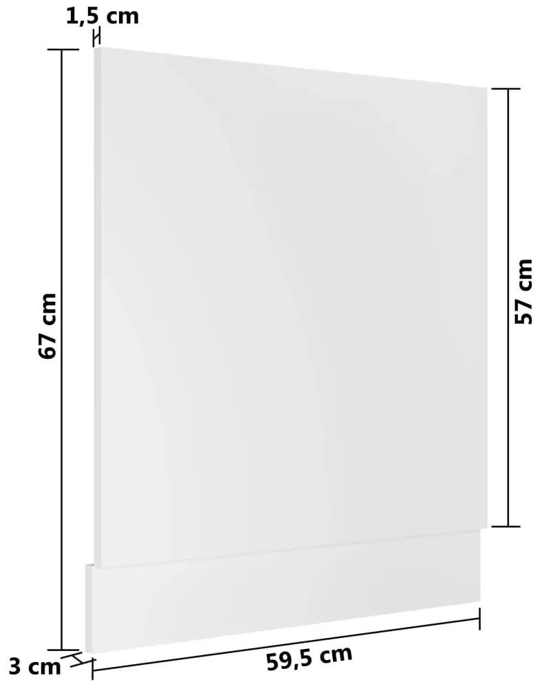 Painel máquina lavar louça 59,5x3x67 cm contraplacado branco